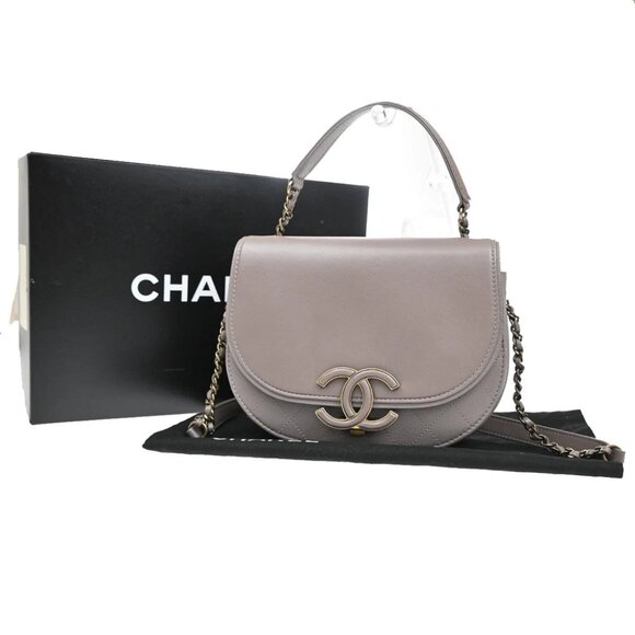 CHANEL CC Coco Curve Matelasse Chain Shoulder Hand Bag Leather PE GHW 397RL240 - Picture 9 of 16